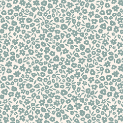 Flower Field in Dusty Teal