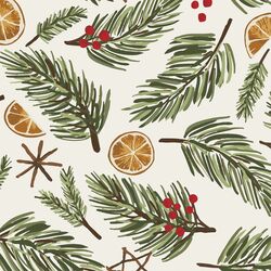 Large Festive Christmas in Pine Sprigs
