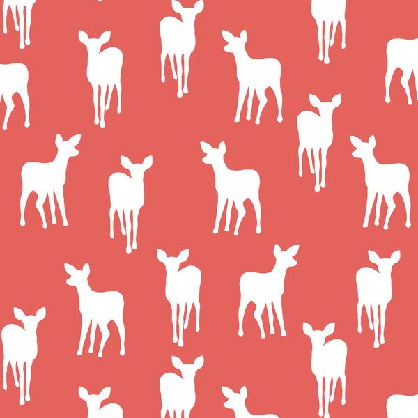 Fawn Silhouette in Salmon
