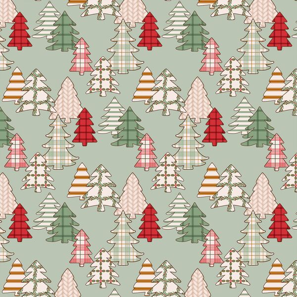 Christmas Trees in Light Sage