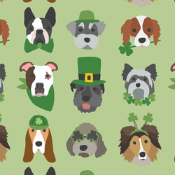 Large Irish Pups in Lucky Green