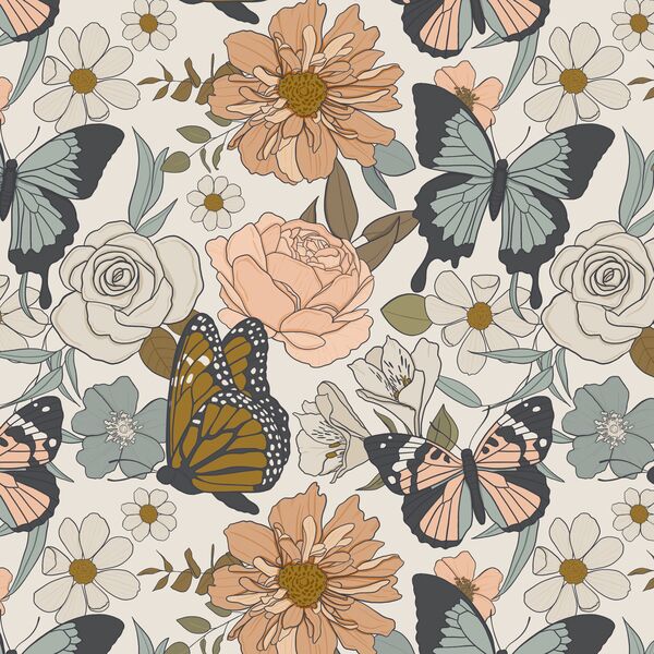 Butterfly Floral in Boho Summer