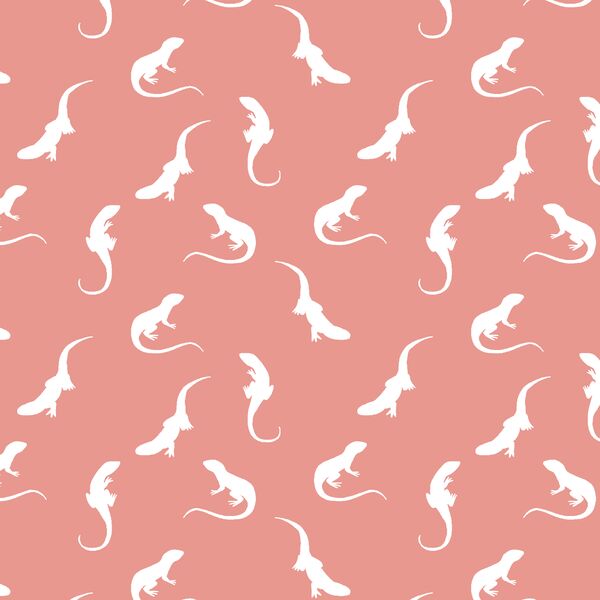 Iguana Silhouette in Tulip