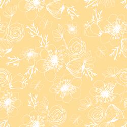 Sketched Bouquet in Buttercup