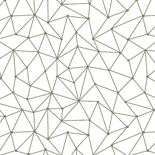 Astral Nights in Olive on White