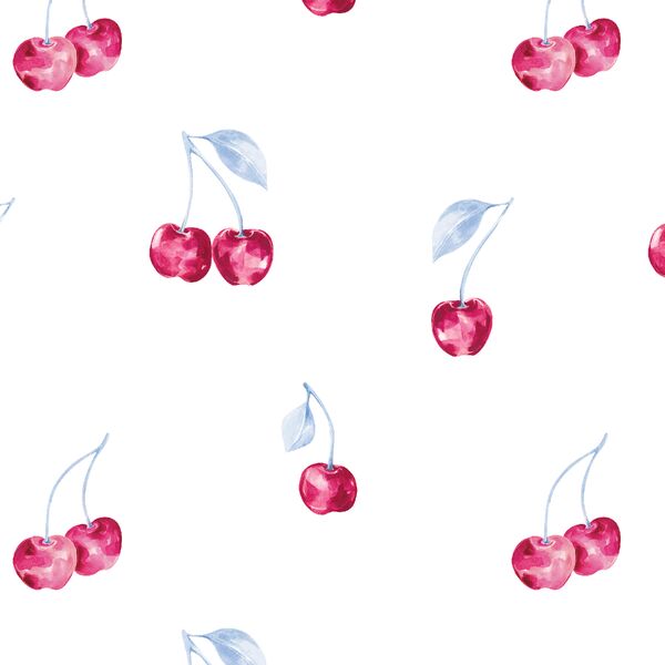 Simple Cherries in Blue