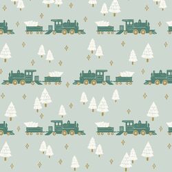 Train Ride in Milky Green