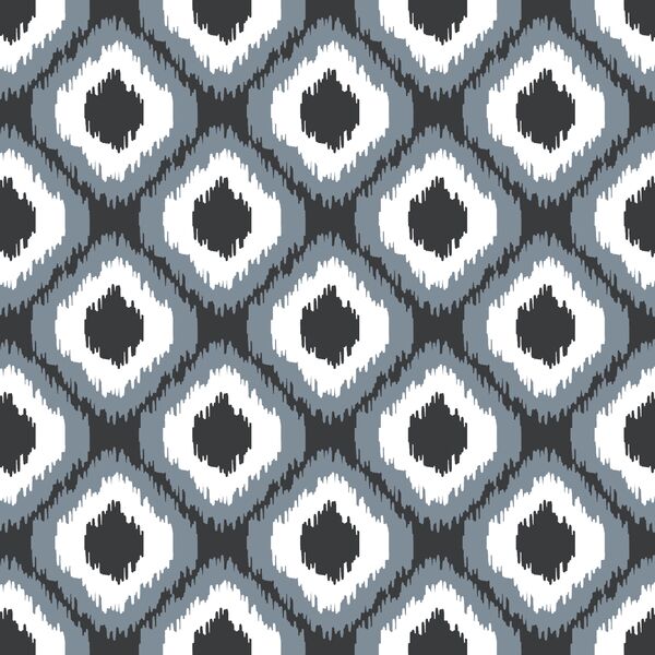 Small Wild Ikat in Dark Grey