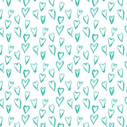 Hearts a Mess in Teal Crush