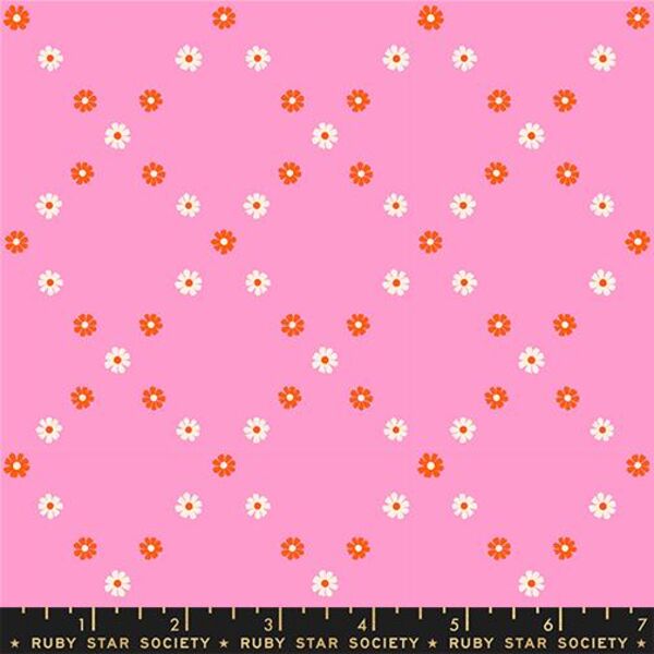 Diamond Flowers in Flamingo