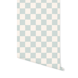 Wobbly Gingham in Sky Blue