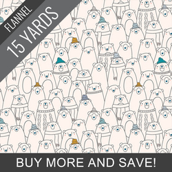 Cozy Bears Flannel in Joy - 15 Yard Bolt