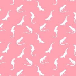 Iguana Silhouette in Rose Pink