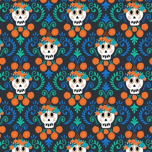 Fiesta Skeleton in Azul