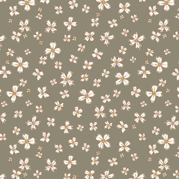 Daisy Blooms in Khaki