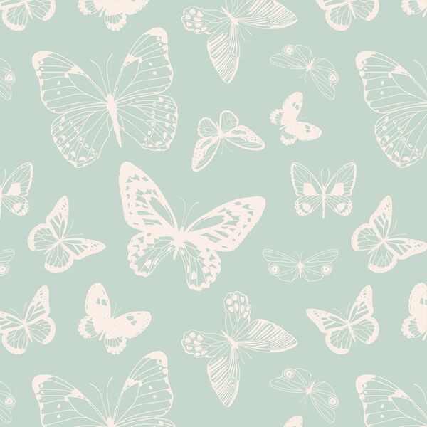 Boho Butterflies in Aqua