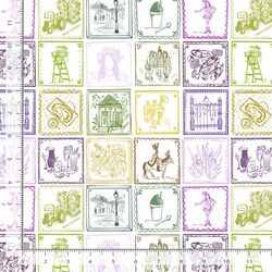 Mardi Gras Tiles in White