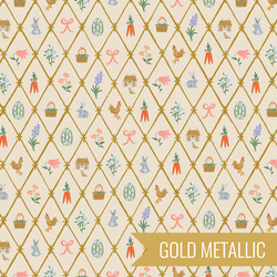 Lattice in Linen Metallic