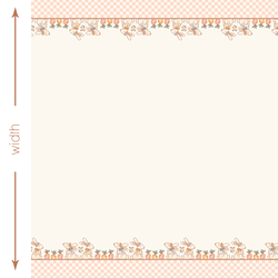 Bunnies Double Border in Pink