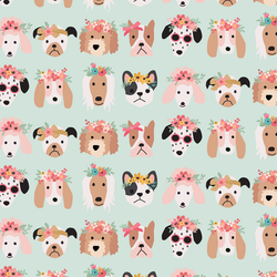 Flower Pups in Mint