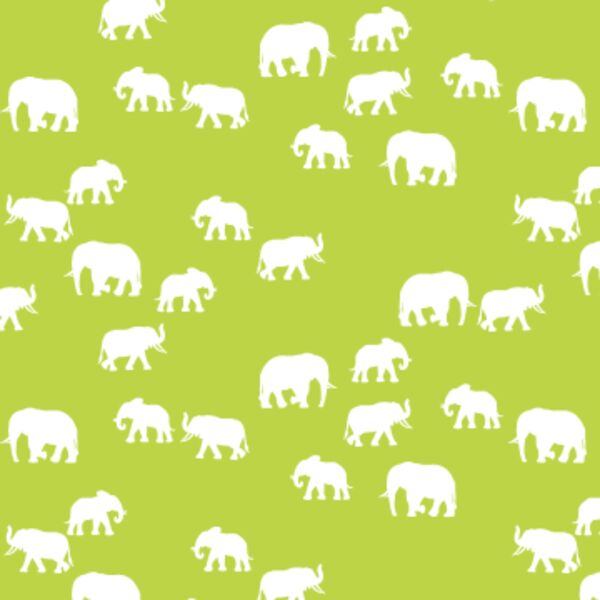 Elephant Silhouette in Lime