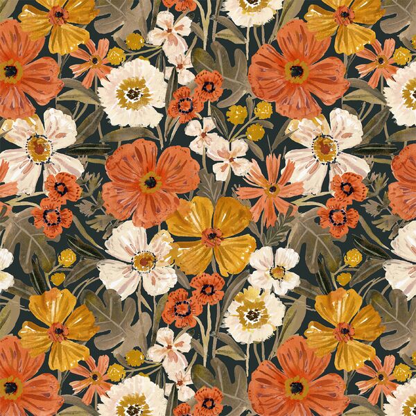 Autumn Poppies in Meadow