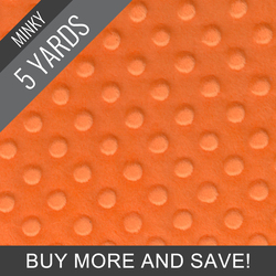 Minky Dimple Dot in Pumpkin - 5 Yard Quick Cut