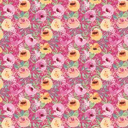Small Berry Floral in Raspberry Pink