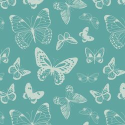 Boho Butterflies in Ocean Teal