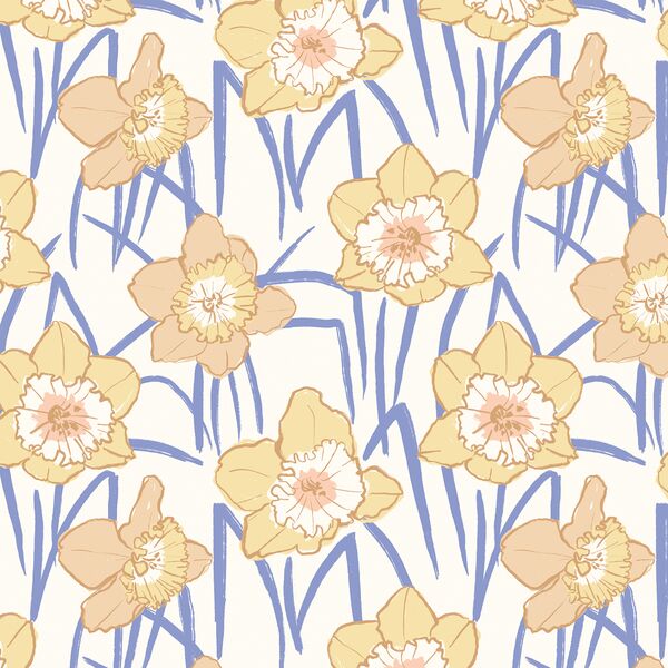 Daffodil Fields in Light Periwinkle