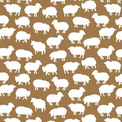 Sheep Silhouette in Ochre