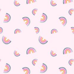 Rainbow Falling in Pink Dawn