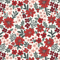 Large Christmas Floral in Merry