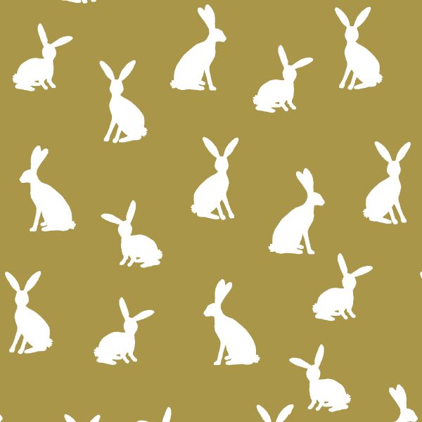 Cottontail Silhouette in Gold