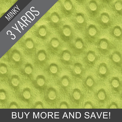 Minky Dimple Dot in Lime - 3 Yard Quick Cut