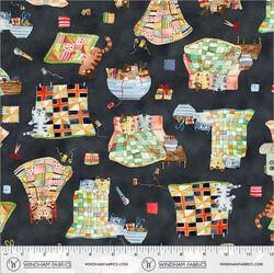 Quilty Cats in Black