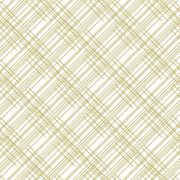 Thatched in Brass on White