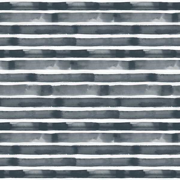 Watercolor Stripe in Navy