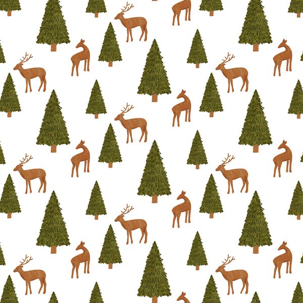 Wandering Deer in Snowy