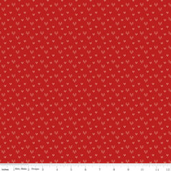 Cross Stitch Hearts in Red
