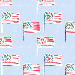 American Flags in Blue