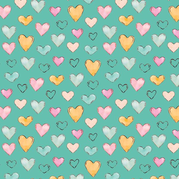 Hearts in Turquoise