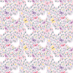 Geese and Butterflies in Pink