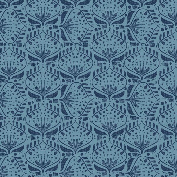 Pond Blooms in Denim