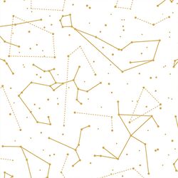 Star Charts in Straw on White