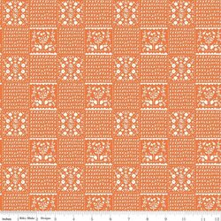 Vintage Squares in Orange
