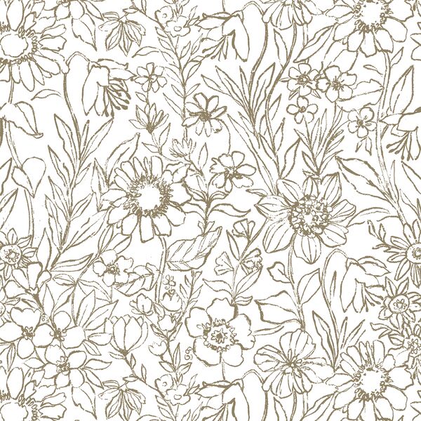 Sketched Garden in Olive