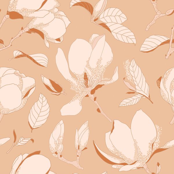 Magnolia Bloom in Peach