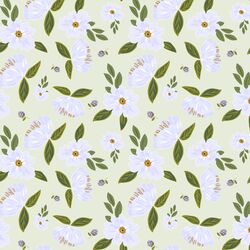 Scattered Blooms in Pastel Green