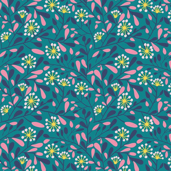Spring Branches in Teal